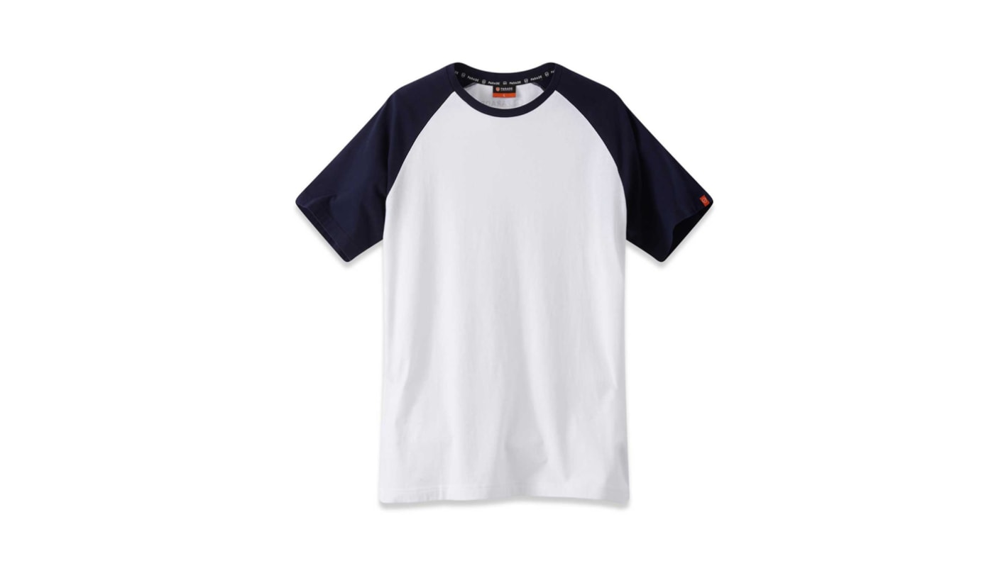 Parade White Cotton Short Sleeve T-Shirt, UK- S, EUR- S