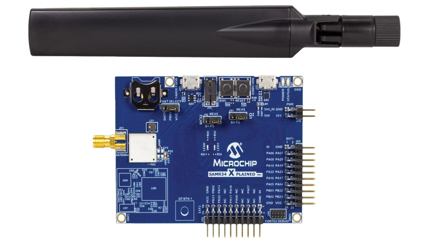 Kit de evaluación Microchip DM320111, frecuencia 862 → 1020MHZ