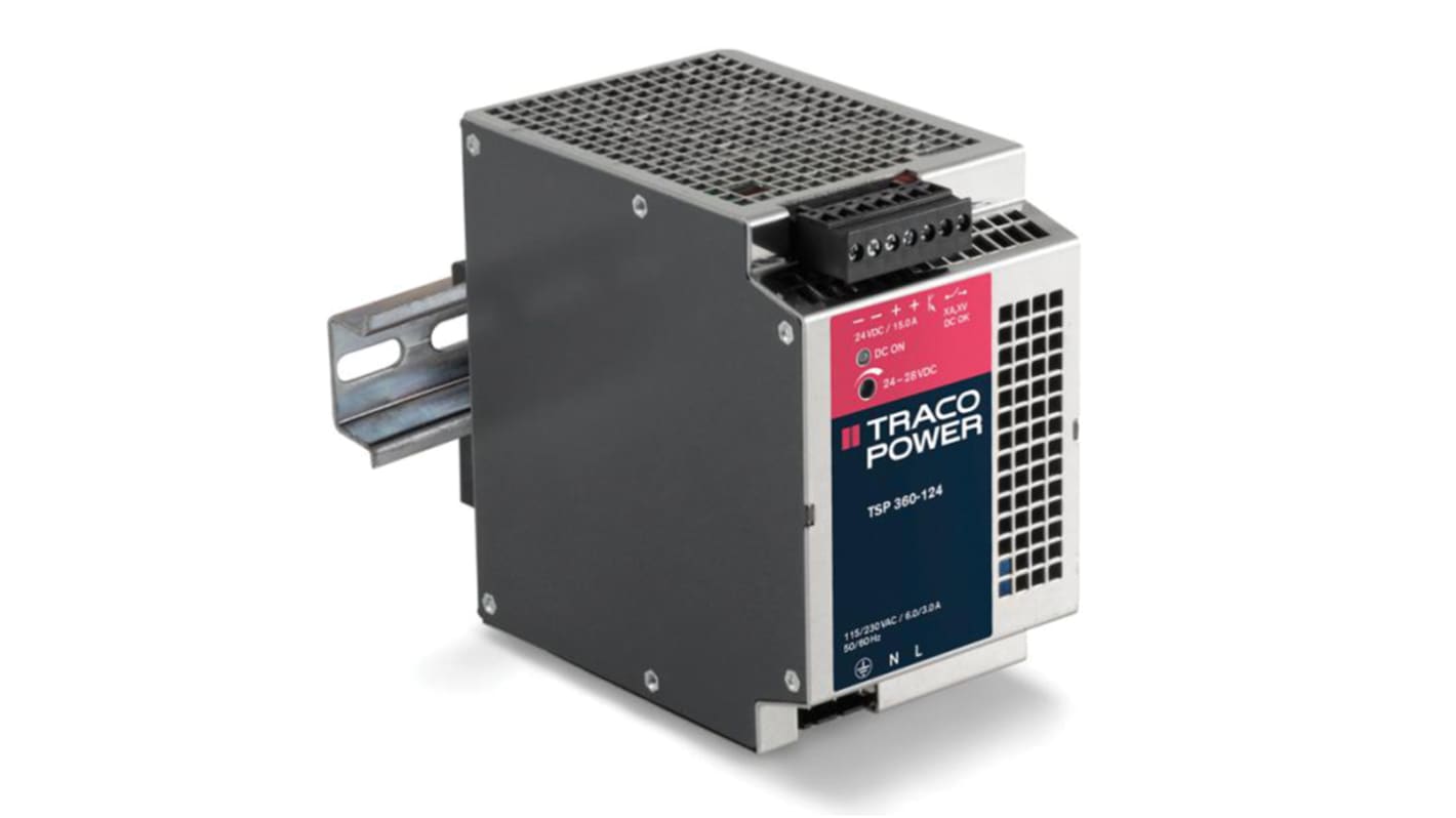 TRACOPOWER TSP Getaktet DIN-Schienen Netzteil 360W, 85 → 264V ac, 48V dc / 7.5A