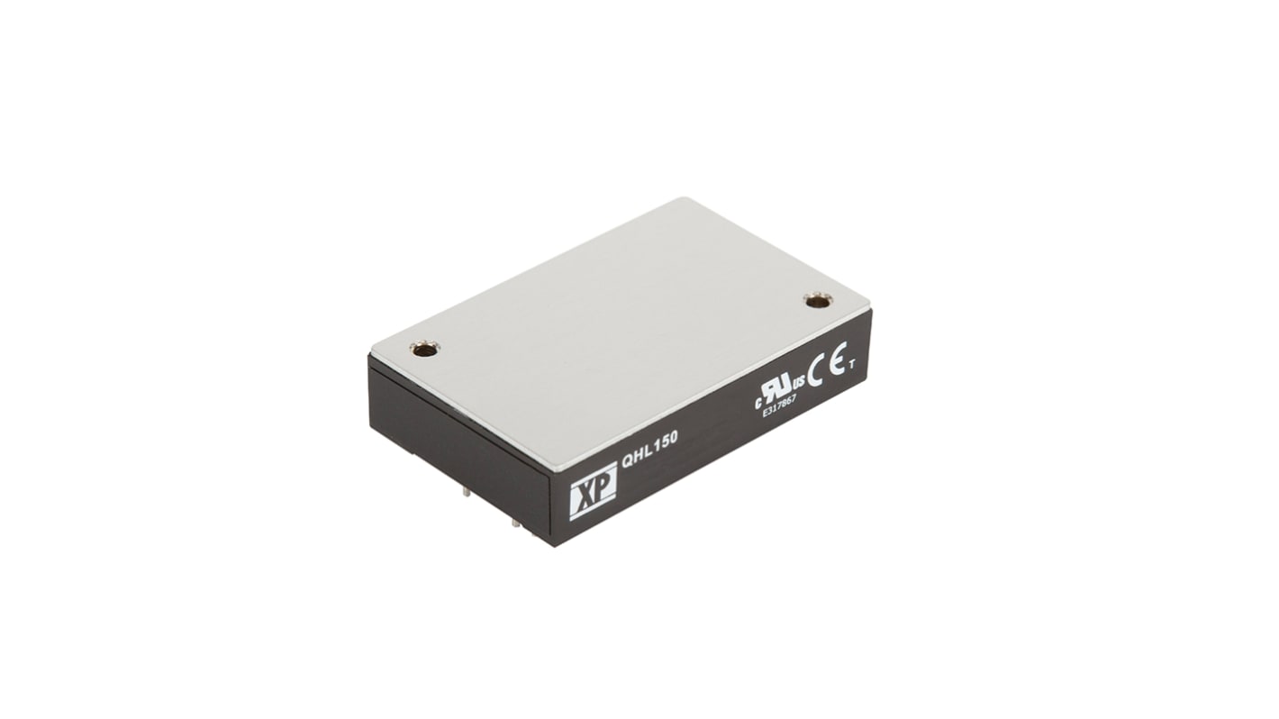 XP Power QHL150 DC-DC Converter, 24V dc/ 6.3A Output, 180 → 425 V dc Input, 150W, Through Hole, +100°C Max Temp