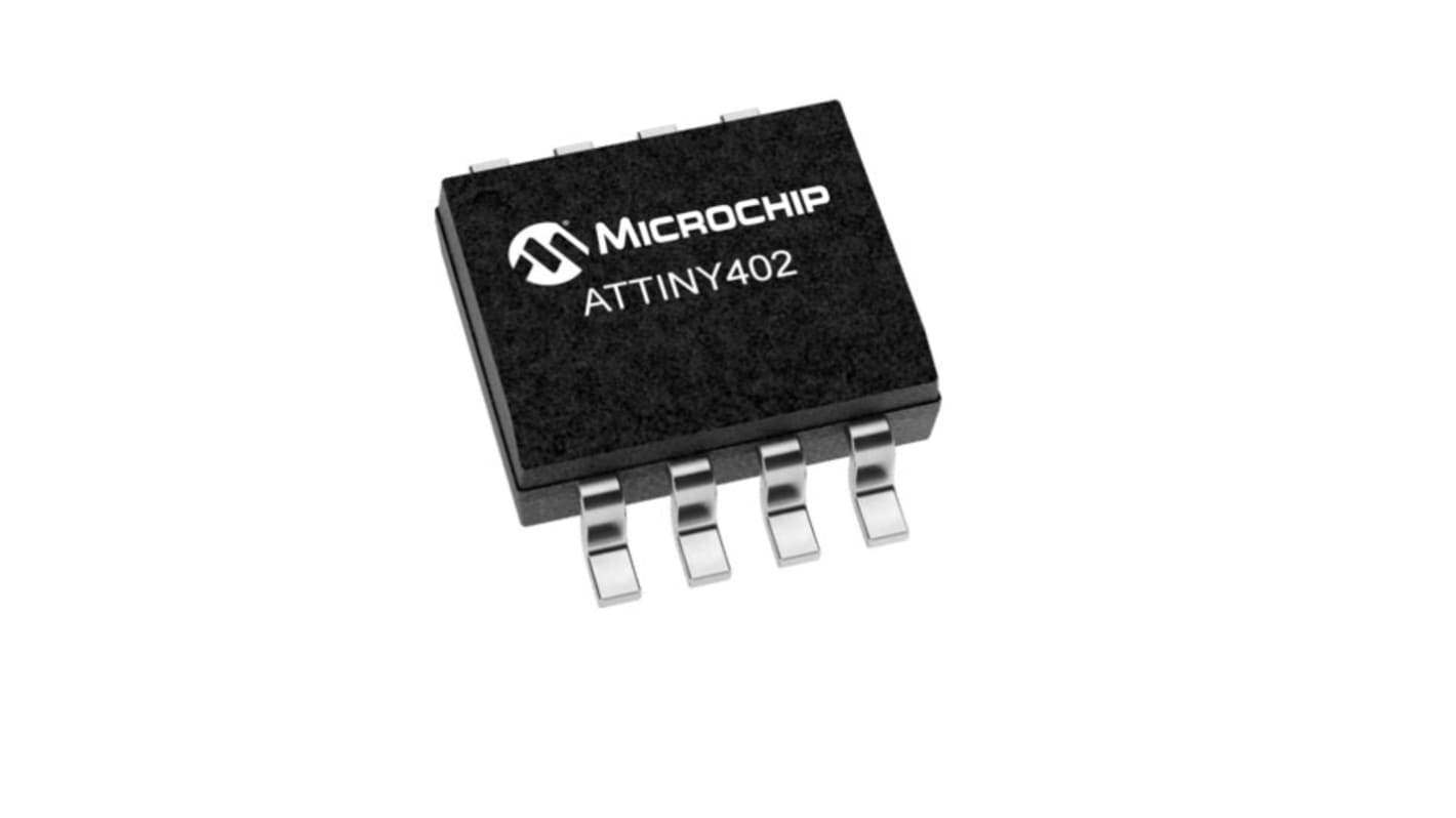 Microchip ATTINY402-SSN, 8bit AVR Microcontroller, ATtiny402, 20MHz, 4 kB Flash, 8-Pin SOIC