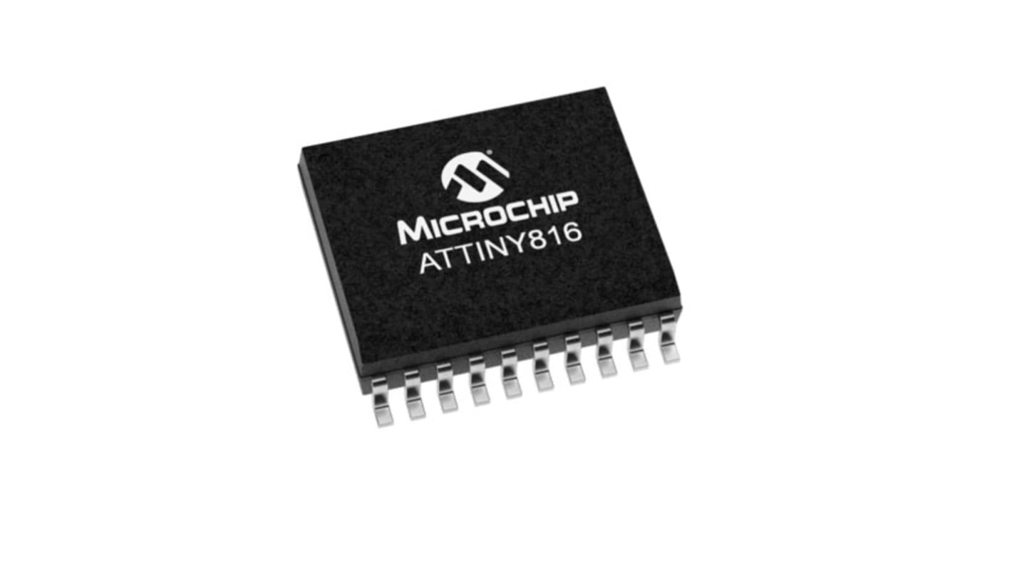 Microcontrolador Microchip ATTINY816-SN, núcleo AVR de 8bit, RAM 512 B, 20MHZ, SOIC de 20 pines