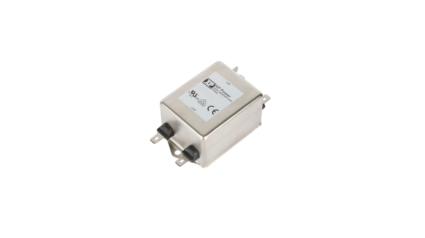 Filtr EMI 10A 1-fazowy 264 V AC 0 → 400Hz XP Power Montaż w obudowie