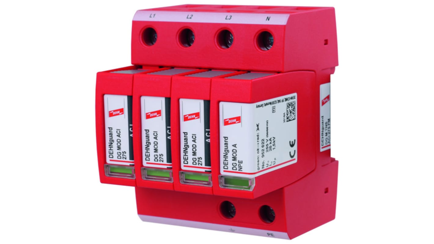 DG M TNS ACI 275 FM Ochrona przeciwprzepięciowa 275 V na szynę DIN Dehn Ogranicznik przepięć RS