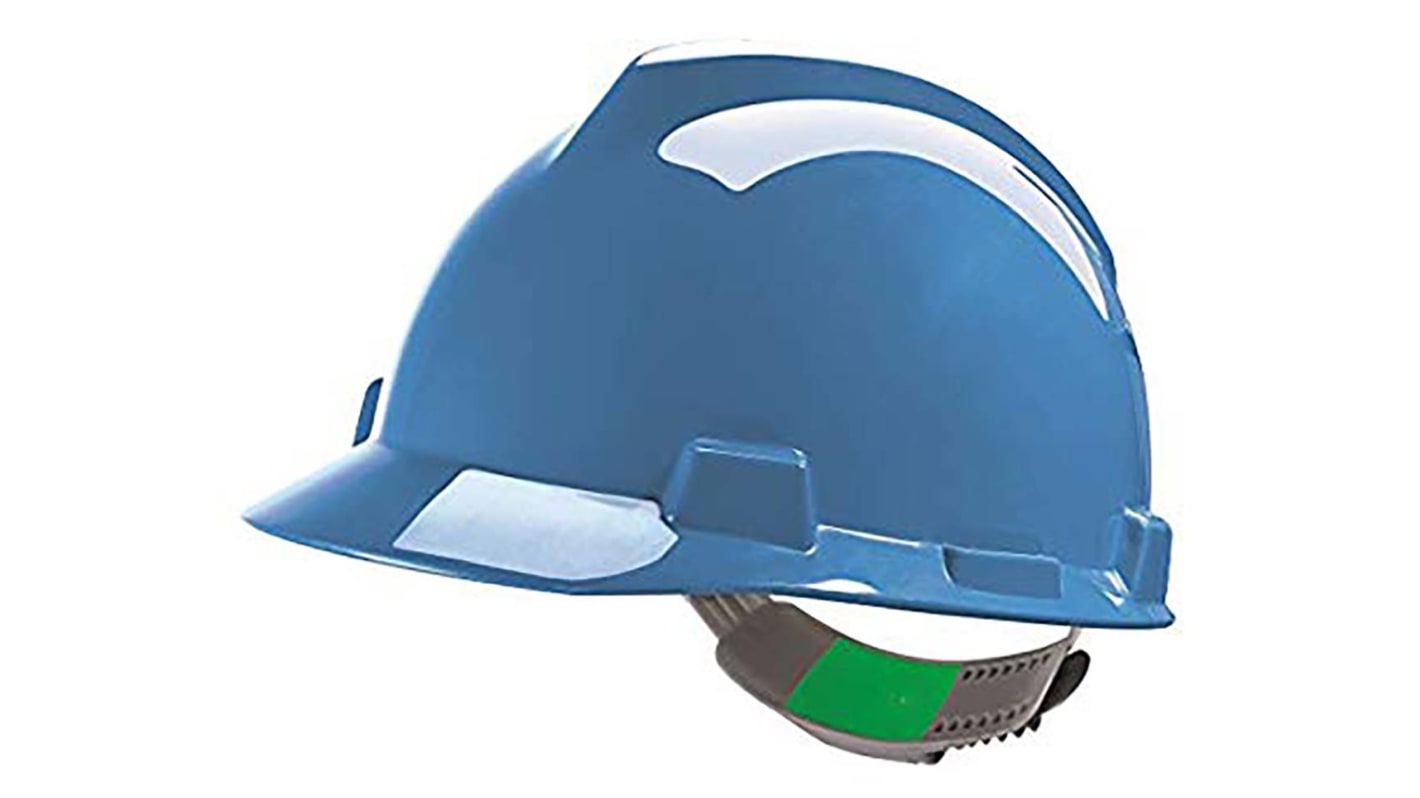 Casco de seguridad MSA Safety V-Gard de color Azul, ajustable