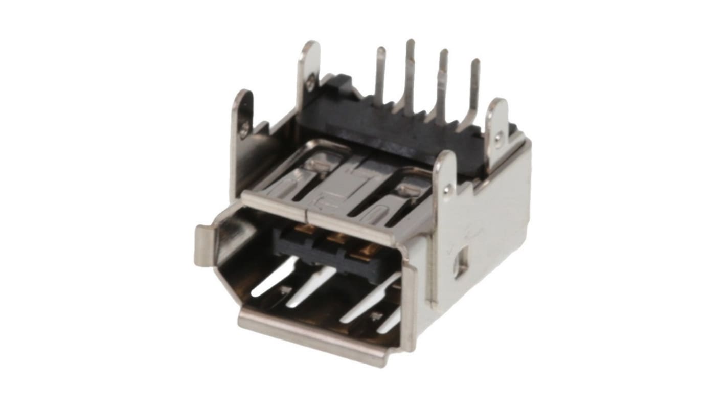 Molex 6 Way Right Angle Through Hole Firewire Connector, Socket