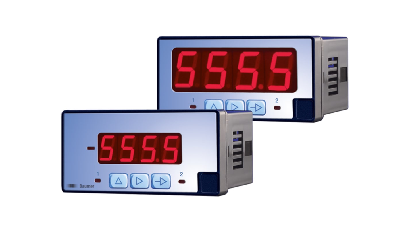 Indicateur numérique multifonction Baumer, PA403, LED, 4 digits 14 mm