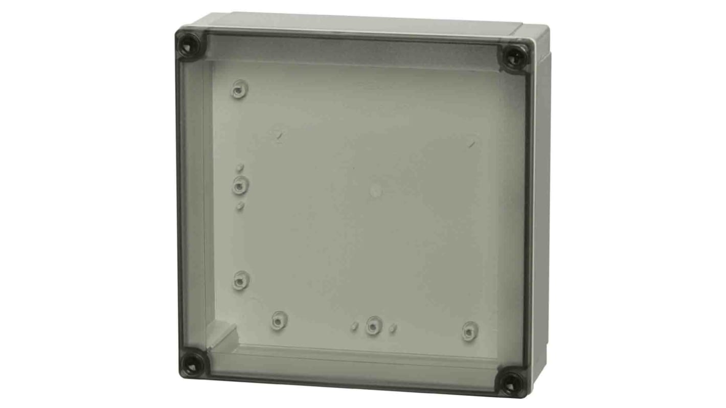 Fibox Grey Polycarbonate Enclosure, IP66, IP67, IK08, Smoked Grey Lid, 180 x 180 x 75mm