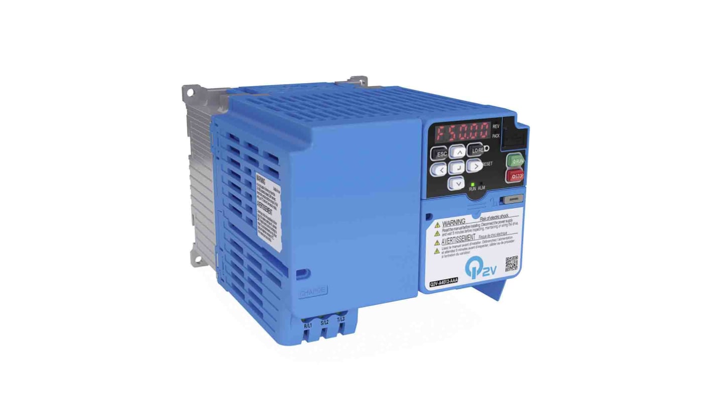 Variador de frecuencia Omron serie Q2V, 3 kW, 400 V ac, 3 fases, 8,1 A, 590Hz, IP20, CANopen, DeviceNet, EtherCAT,