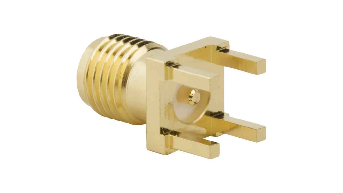 Conector coaxial Amphenol RF 132134-15, Hembra, Recto, Impedancia 50Ω, Montaje Superficial, Terminación de Soldador