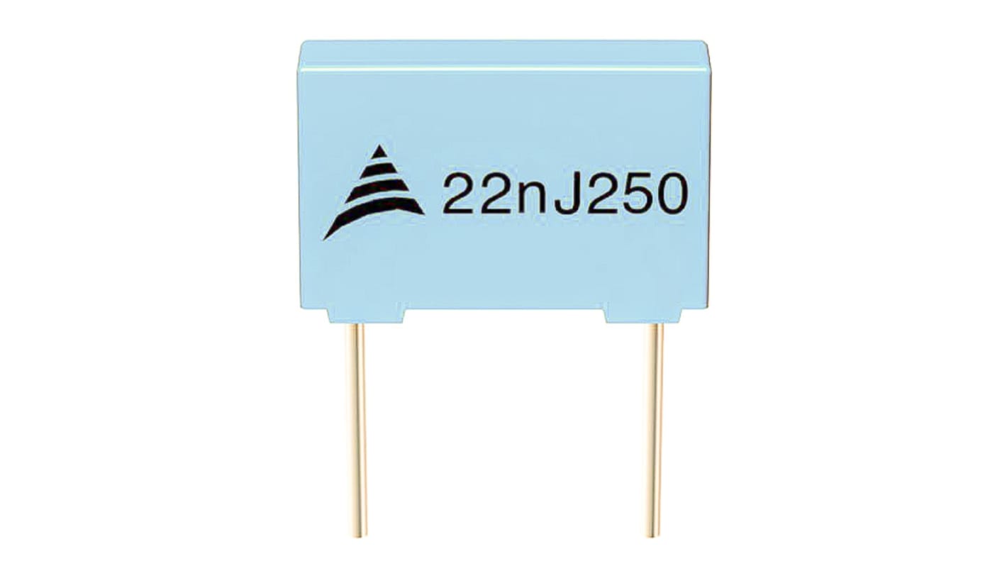 EPCOS B32520 Polyester Film Capacitor, 63 V ac, 100 V dc, ±5%, 470nF, Through Hole