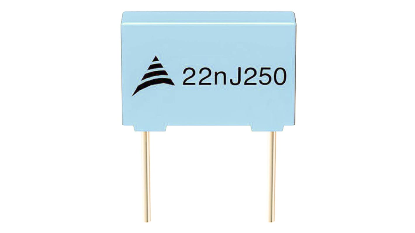 EPCOS B32520 Polyester Film Capacitor, 63 V ac, 100 V dc, ±10%, 1μF, Through Hole