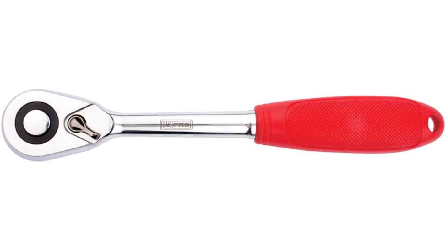 RS PRO 3/8 in Ratchet with Ratchet Handle, 200 mm Overall