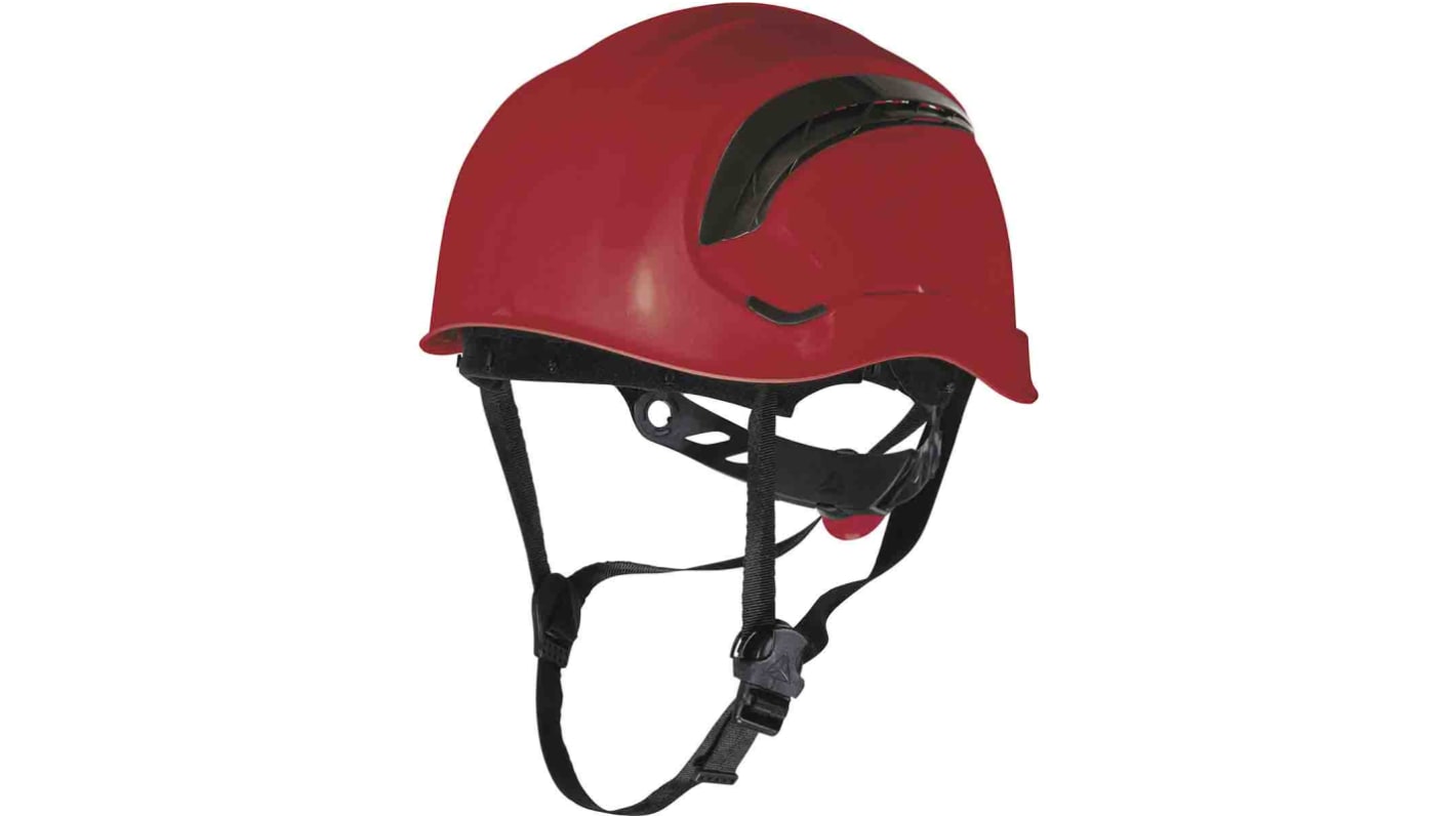 Casco di sicurezza Ventilato Delta Plus in ABS , con sottogola, col. Rosso