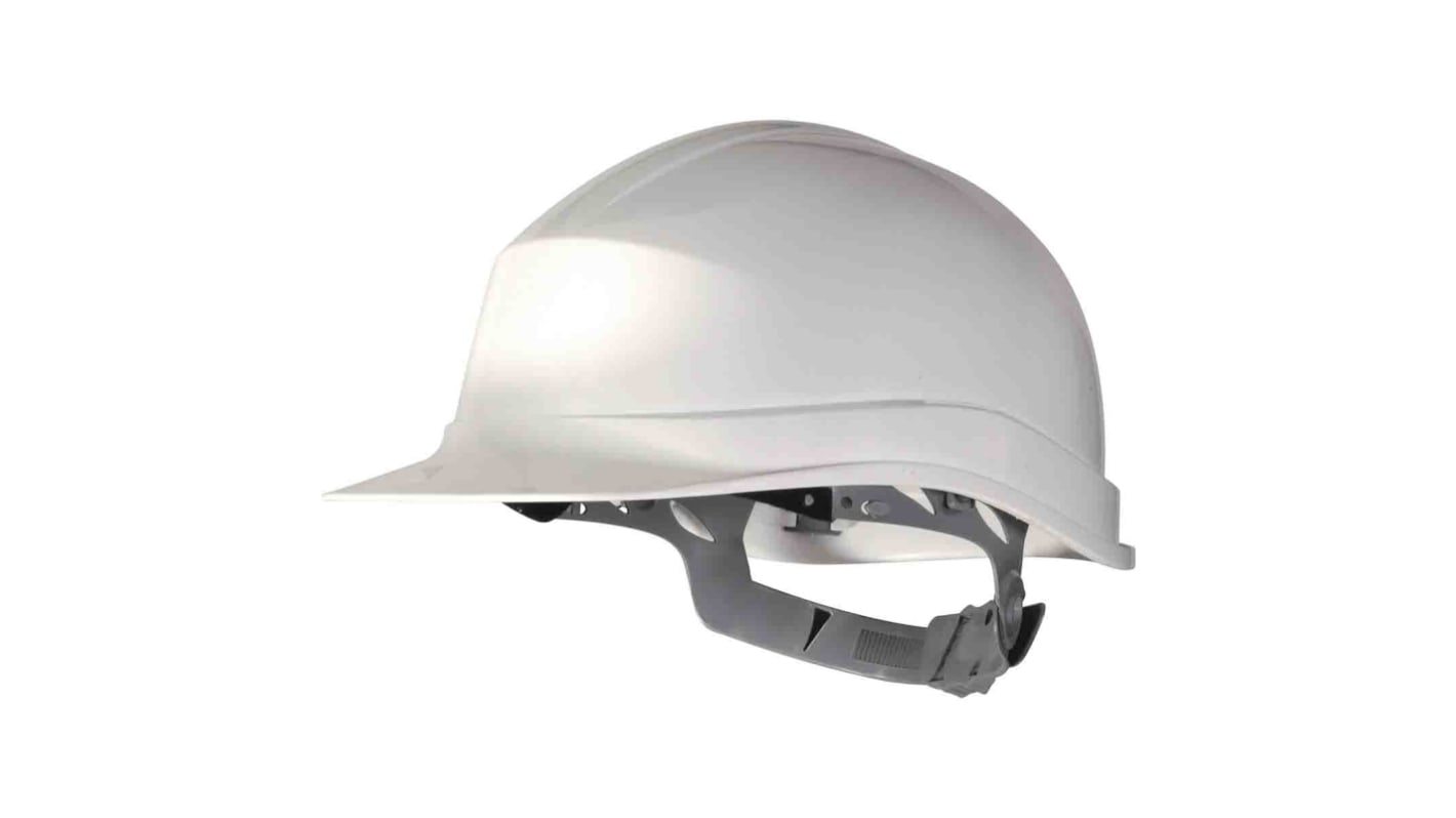 Casco di sicurezza Delta Plus in HDPE , con sottogola, col. Bianco