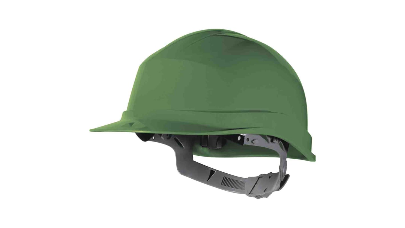 Casco di sicurezza Delta Plus in HDPE , con sottogola, col. Verde