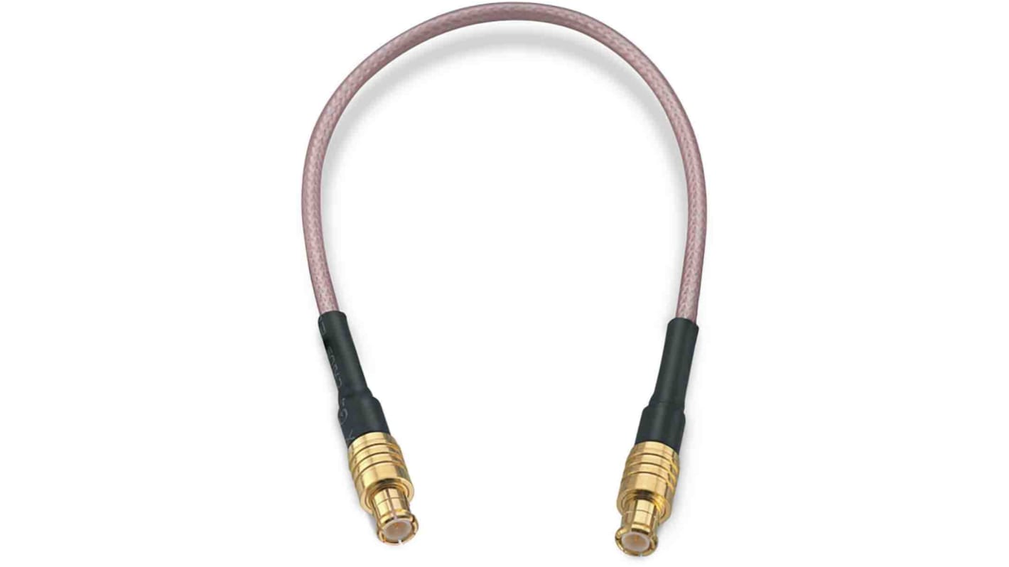 Cable coaxial RG178 Wurth Elektronik, 50 Ω, con. A: MCX, Macho, con. B: MCX, long. 152.4mm