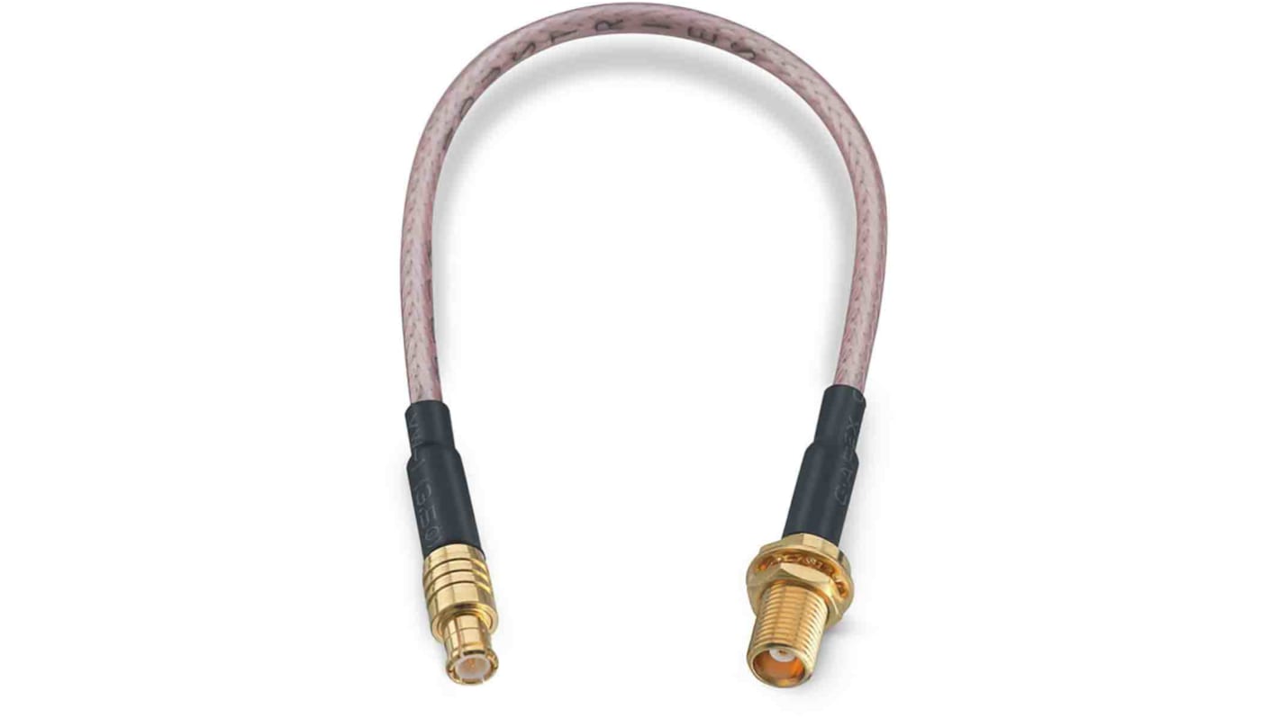 Cable coaxial RG316 Wurth Elektronik, 50 Ω, con. A: MCX, Macho, con. B: MCX, Hembra, long. 152.4mm