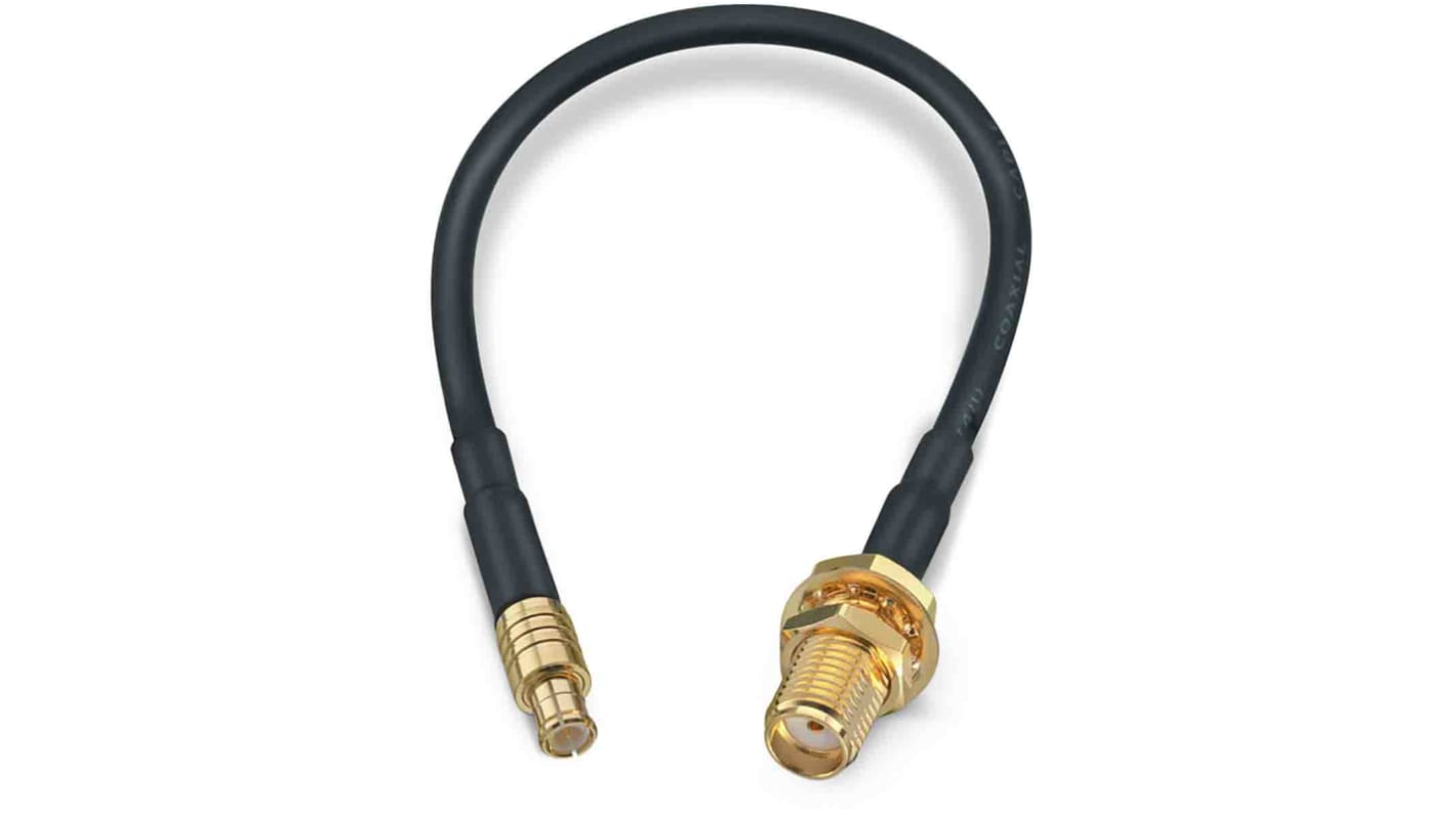 Cable coaxial RG174 Wurth Elektronik, 50 Ω, con. A: SMA, Hembra, con. B: MCX, Macho, long. 152.4mm