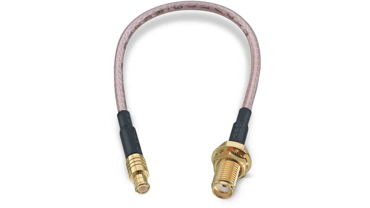Wurth Elektronik Female SMA to Male MCX Coaxial Cable, 152.4mm, RG316 Coaxial, Terminated