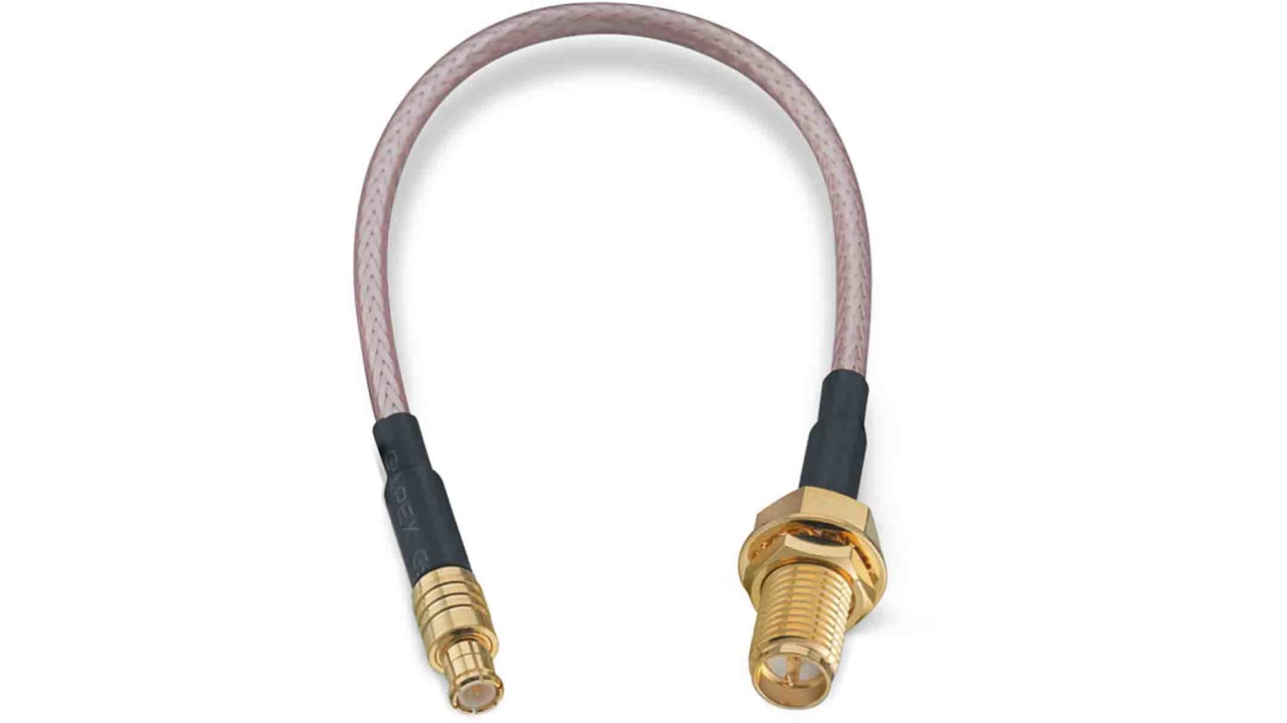 Cable coaxial RG316 Wurth Elektronik, 50 Ω, con. A: RP-SMA, Hembra, con. B: MCX, Macho, long. 152.4mm