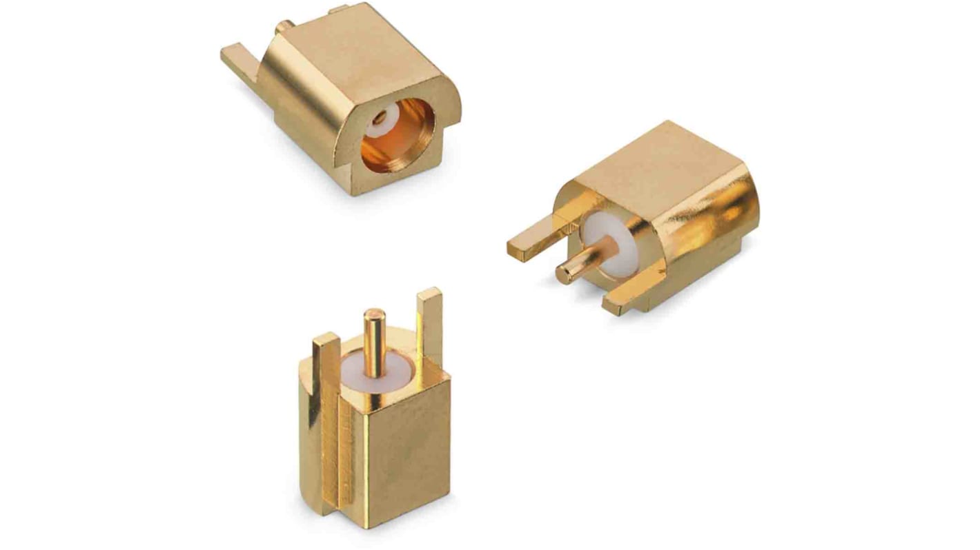 Wurth Elektronik WR-MCX Buchse Koaxialsteckverbinder MCX-Steckverbinder, SMD, Löt-Anschluss, 50Ω, Gerade