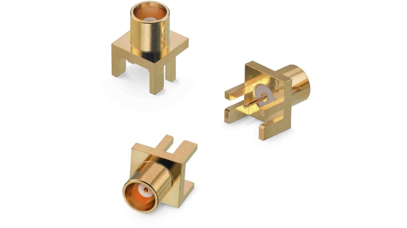 Wurth Elektronik WR-MCX Series, jack Surface Mount MCX Connector, 50Ω, Solder Termination, Straight Body