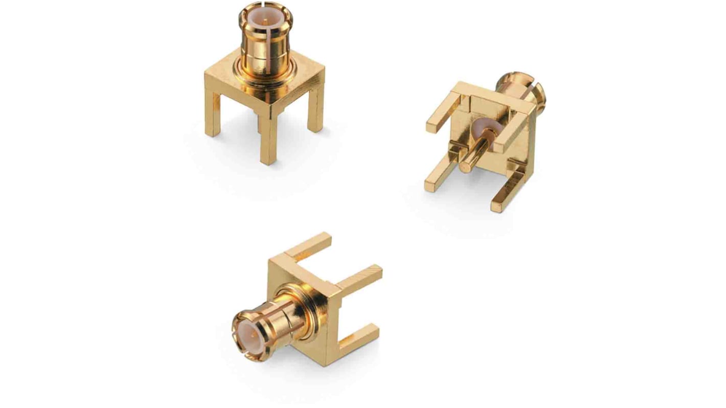 Wurth Elektronik WR-MCX Stecker Koaxialsteckverbinder MCX-Steckverbinder, Durchsteckmontage, Löt-Anschluss, 50Ω, Gerade