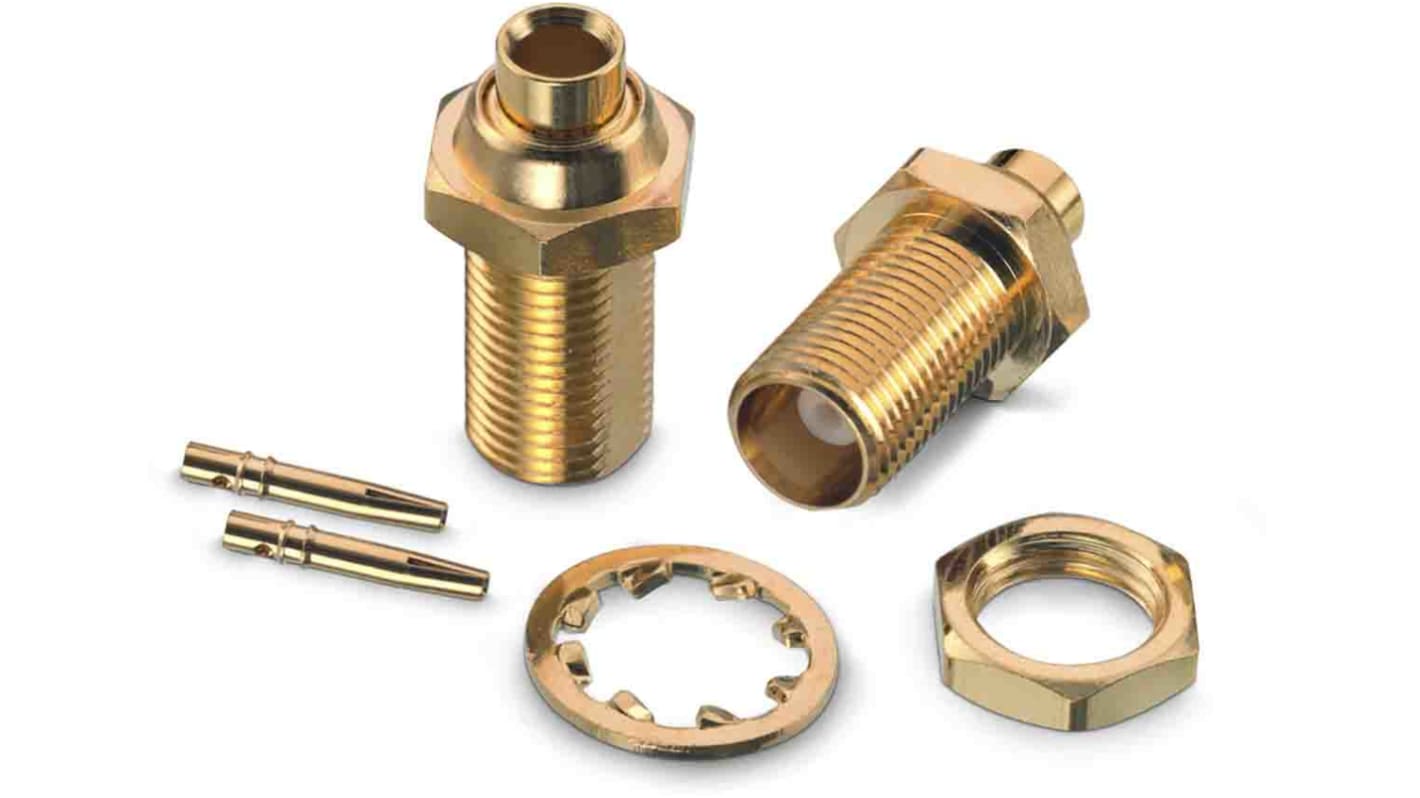 Wurth Elektronik WR-MCX Series, jack Cable Mount MCX Connector, 50Ω, Solder Termination, Straight Body