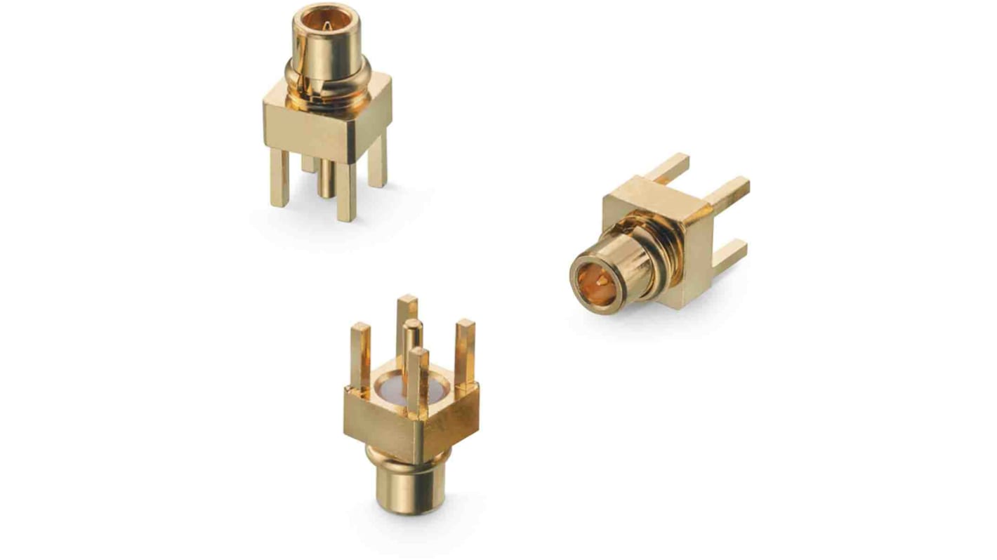 Wurth Elektronik WR-MMCX Series, Plug Through Hole MMCX Connector, 50Ω, Solder Termination, Straight Body