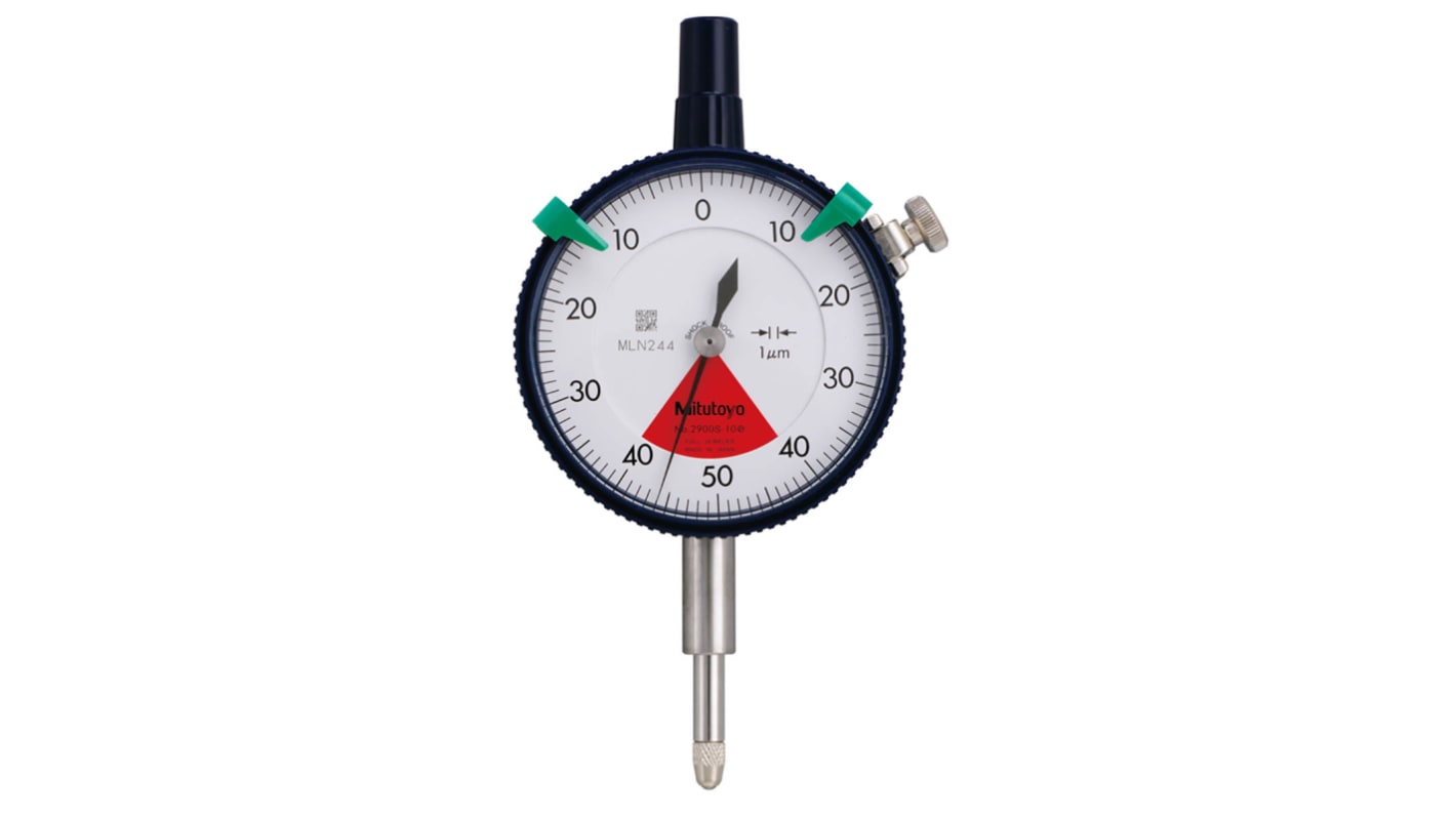 Mitutoyo 2900A10Metric Dial Indicator, 0.08 mm Measurement Range, 0.
