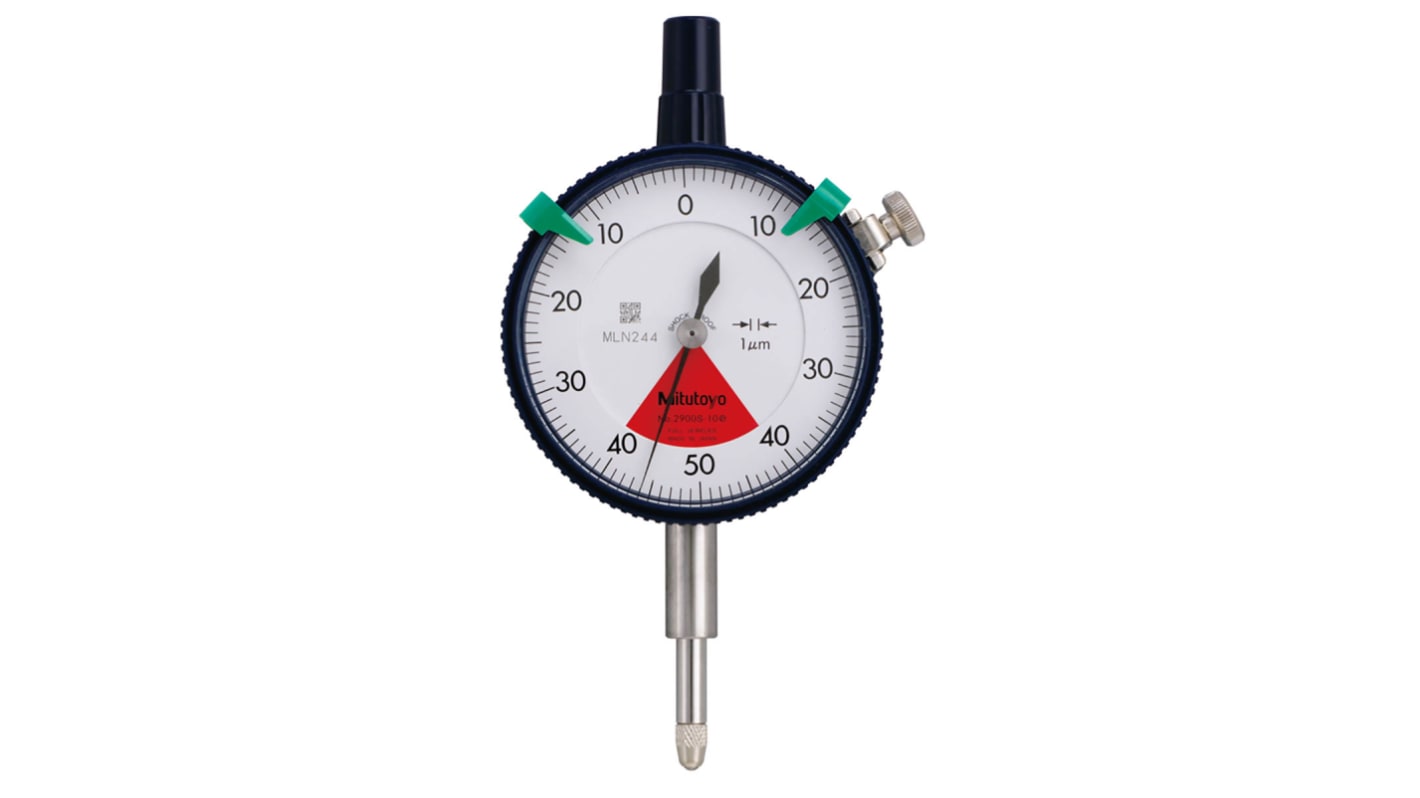 Mitutoyo 2900S-10Metric Dial Indicator, 0.08 mm Measurement Range, 0.001 mm Resolution With UKAS Calibration
