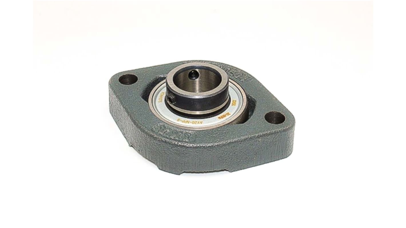 2 Hole Flange Bearing Unit, FLCTEY30-XL, 30mm ID