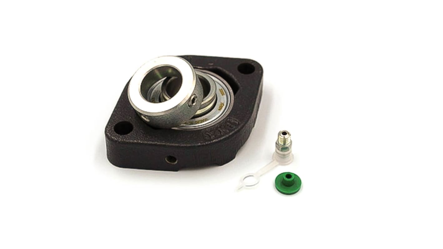 2 Hole Flange Bearing Unit, GLCTE17-XL, 17mm ID