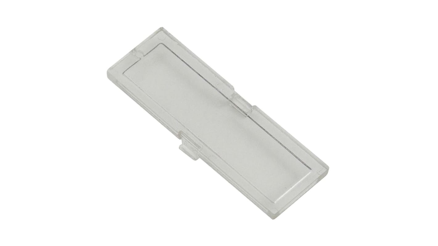 Cubierta RS PRO de Policarbonato de color Transparente, 42 x 14 x 5mm, para usar con Caja modular de carril DIN CNMB/1