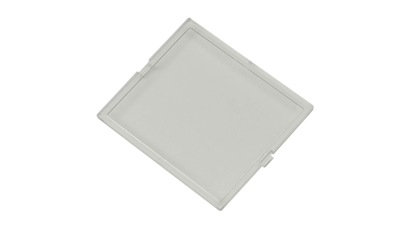 Cubierta RS PRO de Policarbonato de color Transparente, 48 x 42 x 5mm, para usar con Caja modular de carril DIN CNMB/3