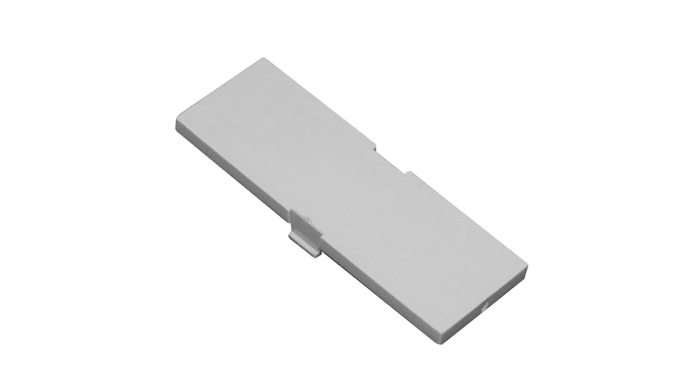 Cubierta RS PRO de Policarbonato de color Gris, 42 x 14 x 5mm, para usar con Caja modular de carril DIN CNMB/1