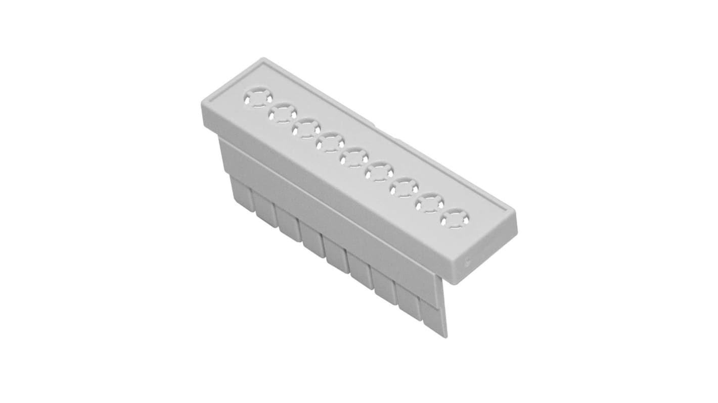 RS PRO Polycarbonate Terminal Guard for Use with CNMB DIN Rail Modular Enclosure, 52.8 x 13.8 x 20mm