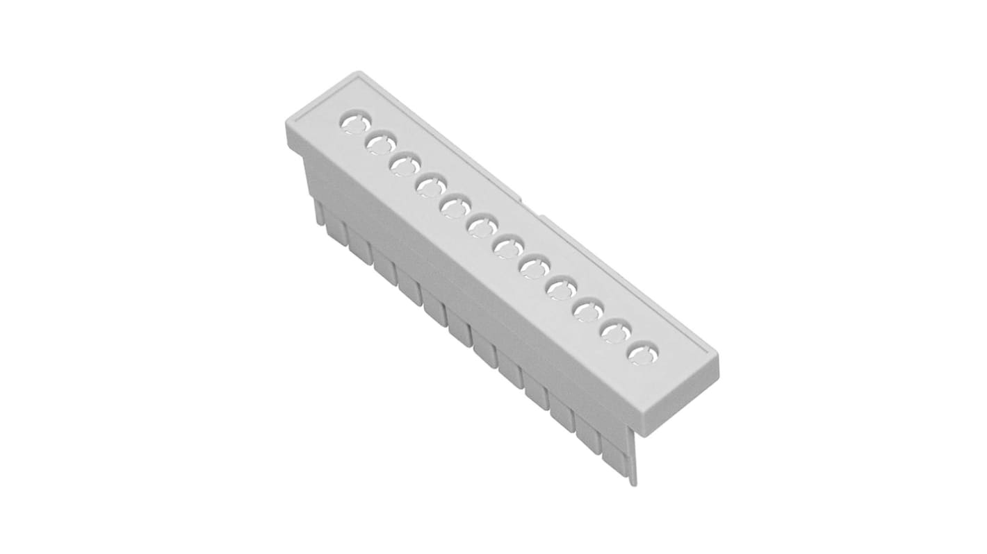 RS PRO Polycarbonate Terminal Guard for Use with CNMB DIN Rail Modular Enclosure, 70.6 x 13.8 x 20mm