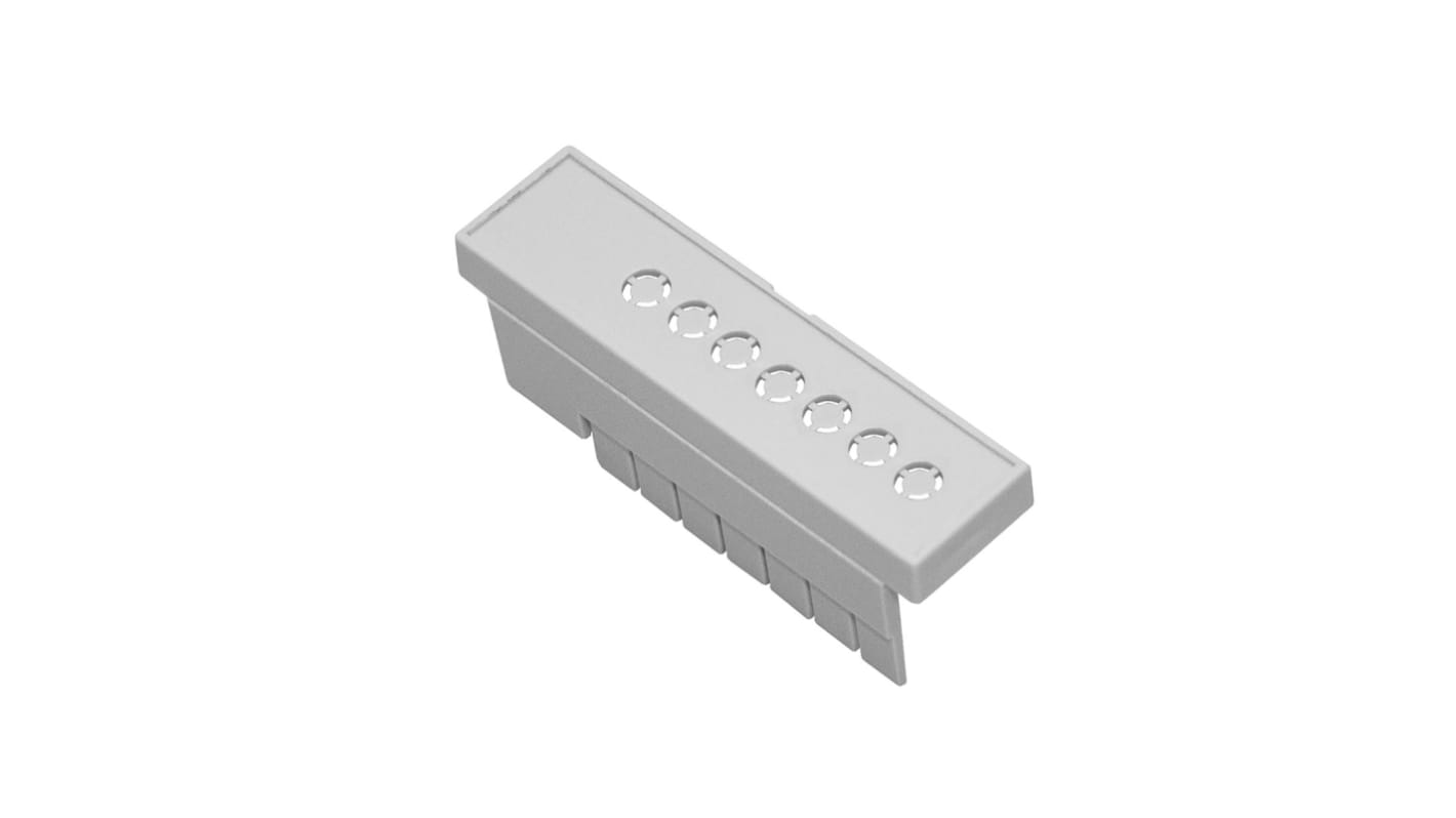 RS PRO Polycarbonate Terminal Guard for Use with CNMB DIN Rail Modular Enclosure, 52.8 x 13.8 x 19.8mm