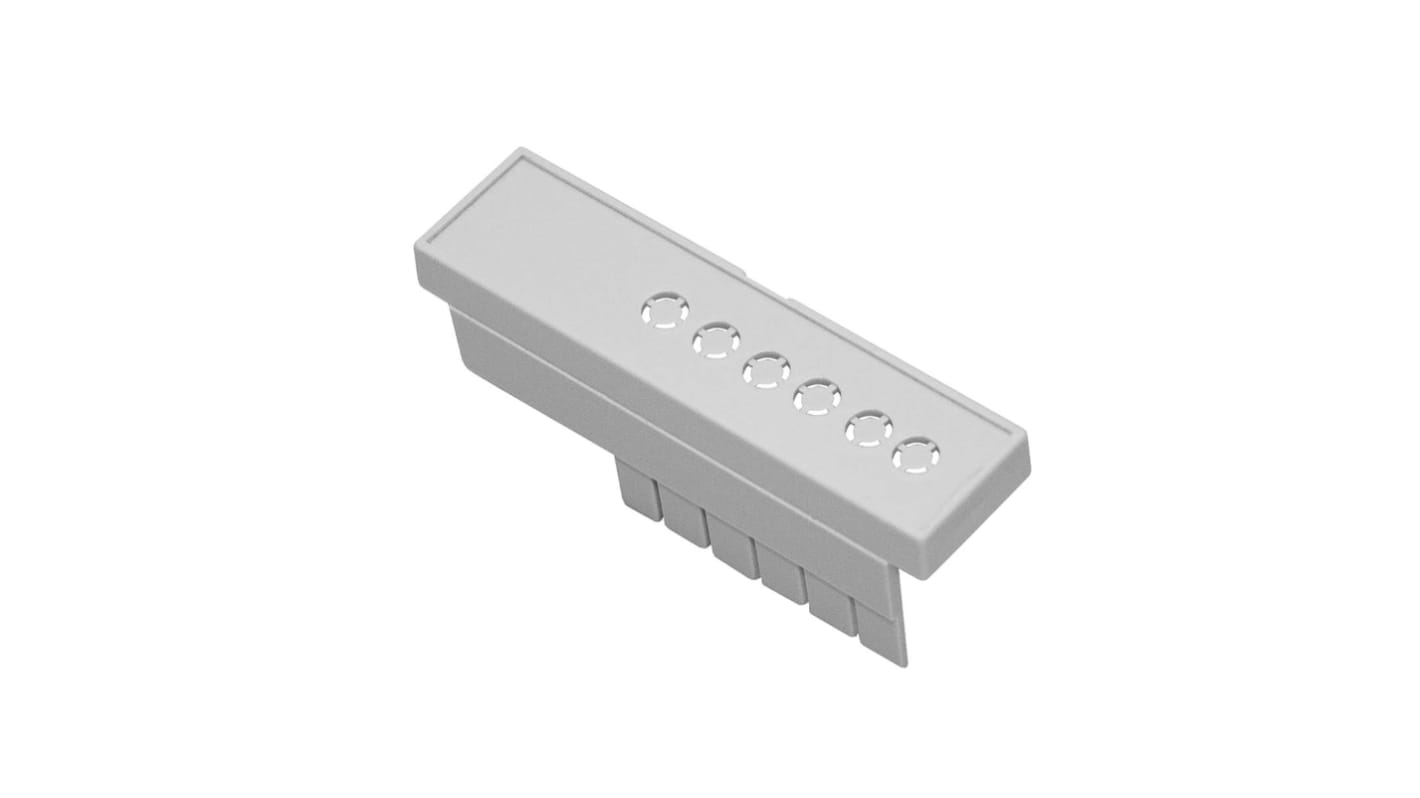 RS PRO Polycarbonate Terminal Guard for Use with CNMB DIN Rail Modular Enclosure, 52.8 x 13.8 x 19.8mm