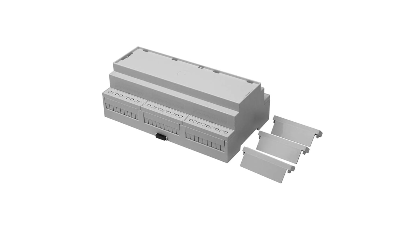 RS PRO Elektronikgehäuse , 159.2 x 90 x 58mm, Geh.Mat. Polycarbonat, Gehäusesockel, Hellgrau, feste Oberteil