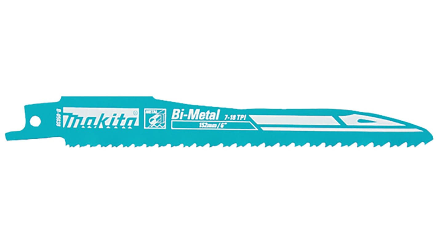 Makita Bi-Metall Säbelsägeblatt, Schnittlänge 152mm / 7 → 18 TPI, 5 Stück für Metall, Holz