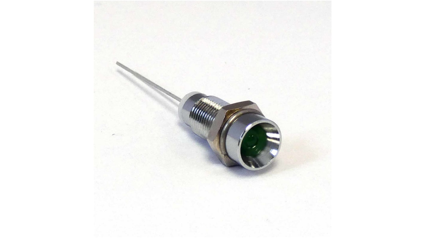 Indicatore da pannello CML Innovative Technologies Verde  a LED, 2.2V, IP40, Ad incasso, foro da 6mm