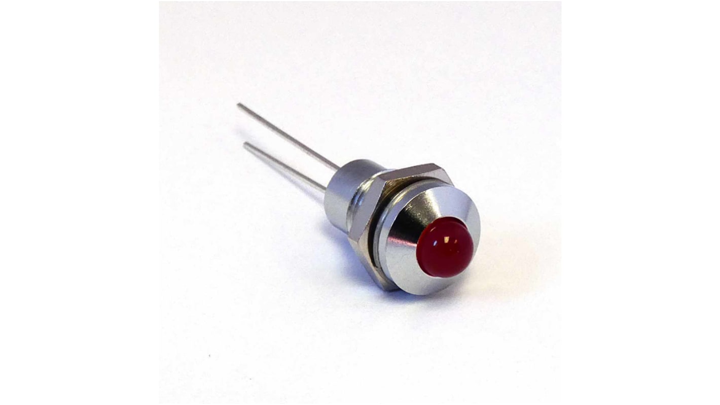 CML Innovative Technologies 1904X00X Series Red Panel Mount Indicator, 2V, 8mm Mounting Hole Size, IP40