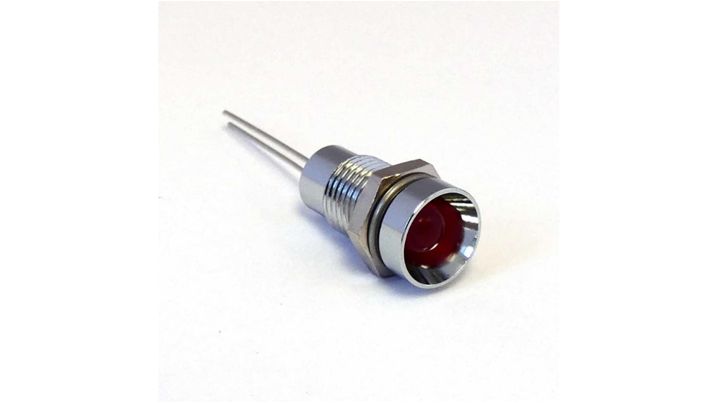 CML Innovative Technologies 1905X00X Series Red Panel Mount Indicator, 2V, 8mm Mounting Hole Size