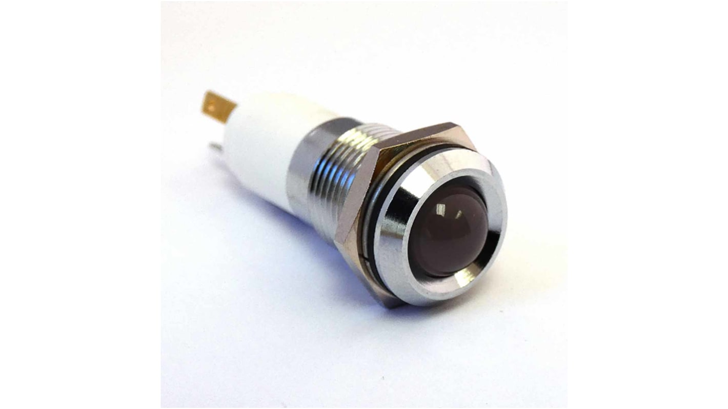 Indicador LED CML Innovative Technologies 1924X254, lente prominente, Ø montaje 14mm, 12V dc, IP67