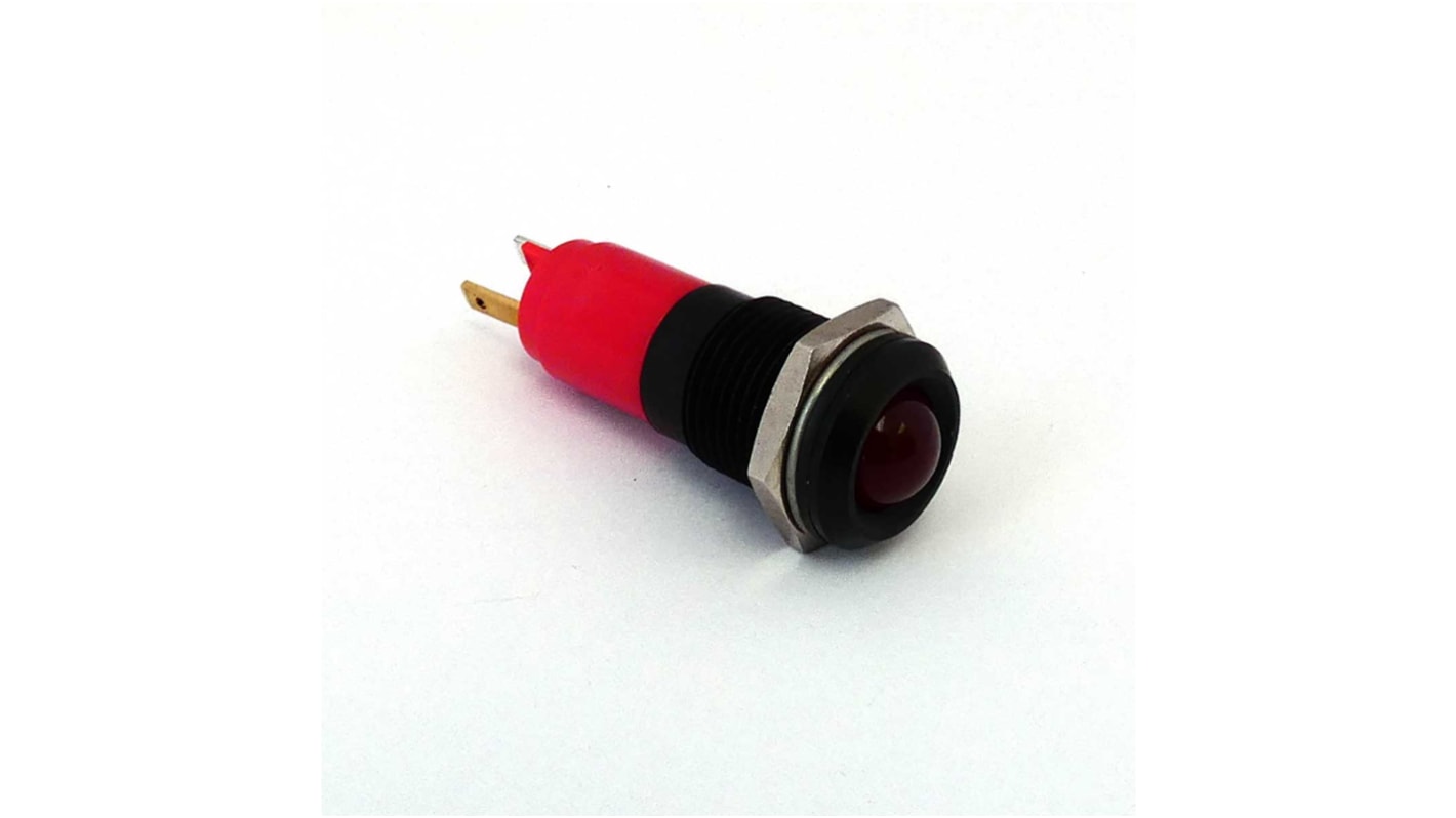 CML Innovative Technologies 192AX35X Series Red Panel Mount Indicator, 24V ac/dc, 14mm Mounting Hole Size, IP67