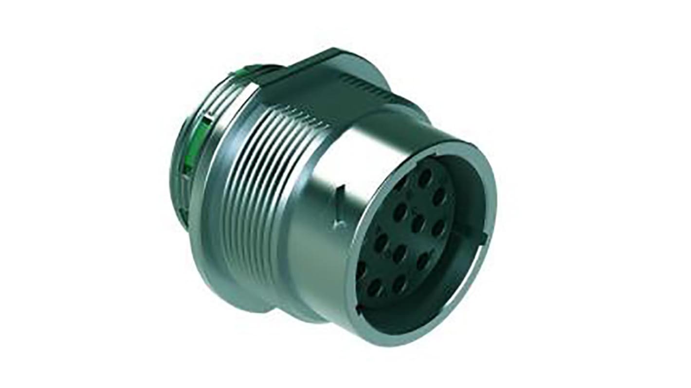 Conector circular Amphenol Industrial hembra serie Duramate AHDM de 14 vías hembra, tamaño carcasa 18, montaje aéreo,