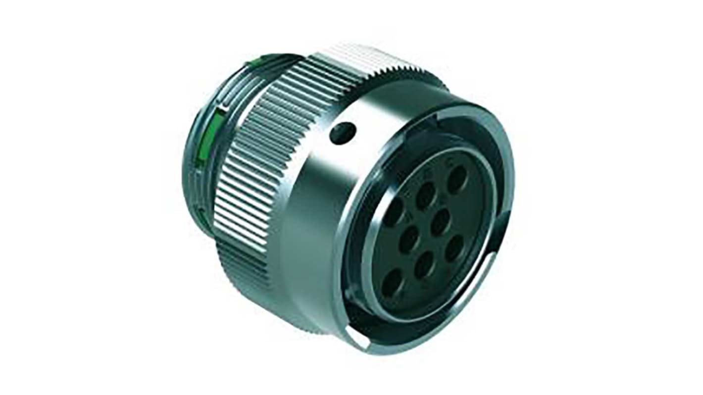 Conector circular Amphenol Industrial hembra serie Duramate AHDM de 8 vías hembra, tamaño carcasa 18, montaje aéreo,